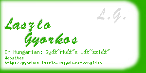 laszlo gyorkos business card